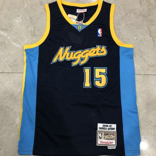 NBA 15 Anthony Nuggets 2006-07 authentique Maillot Marine